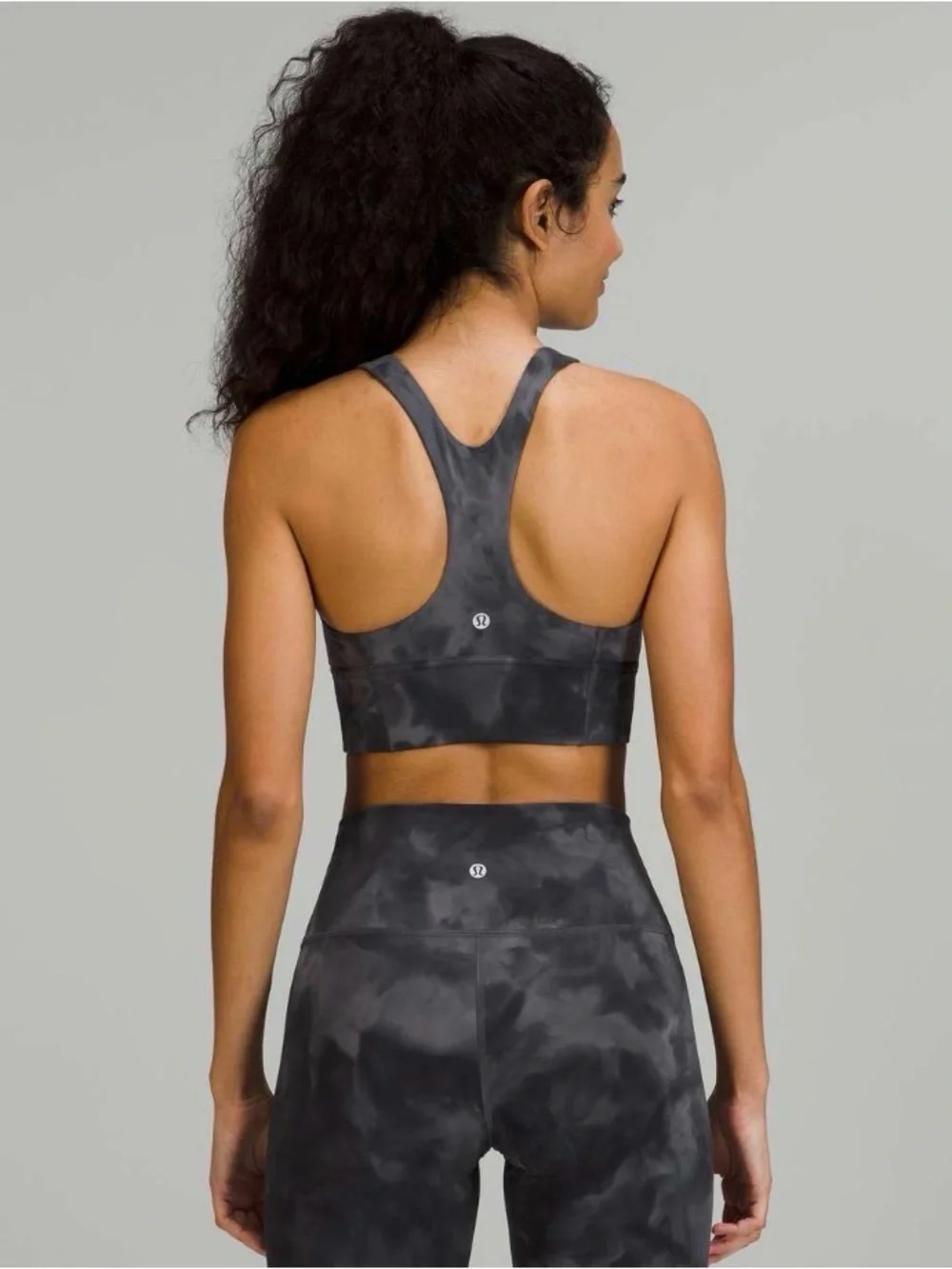 Lululemon Wunder Train Longline Bra Diamond Dye Grey Size 4 B/C cup